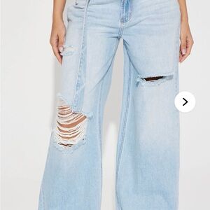 Light Blue Distressed Women's Jeans